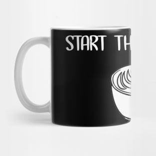 start the day with caffeine Mug